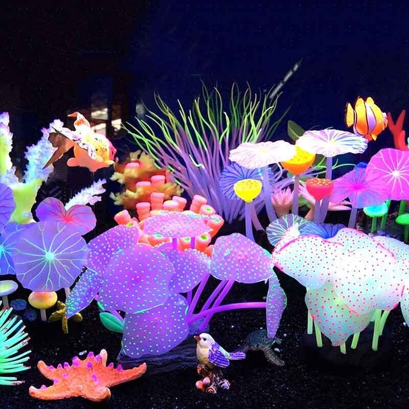 Aquarium Plant Live - Decorazioni Subacquee in Silicone Luminoso per