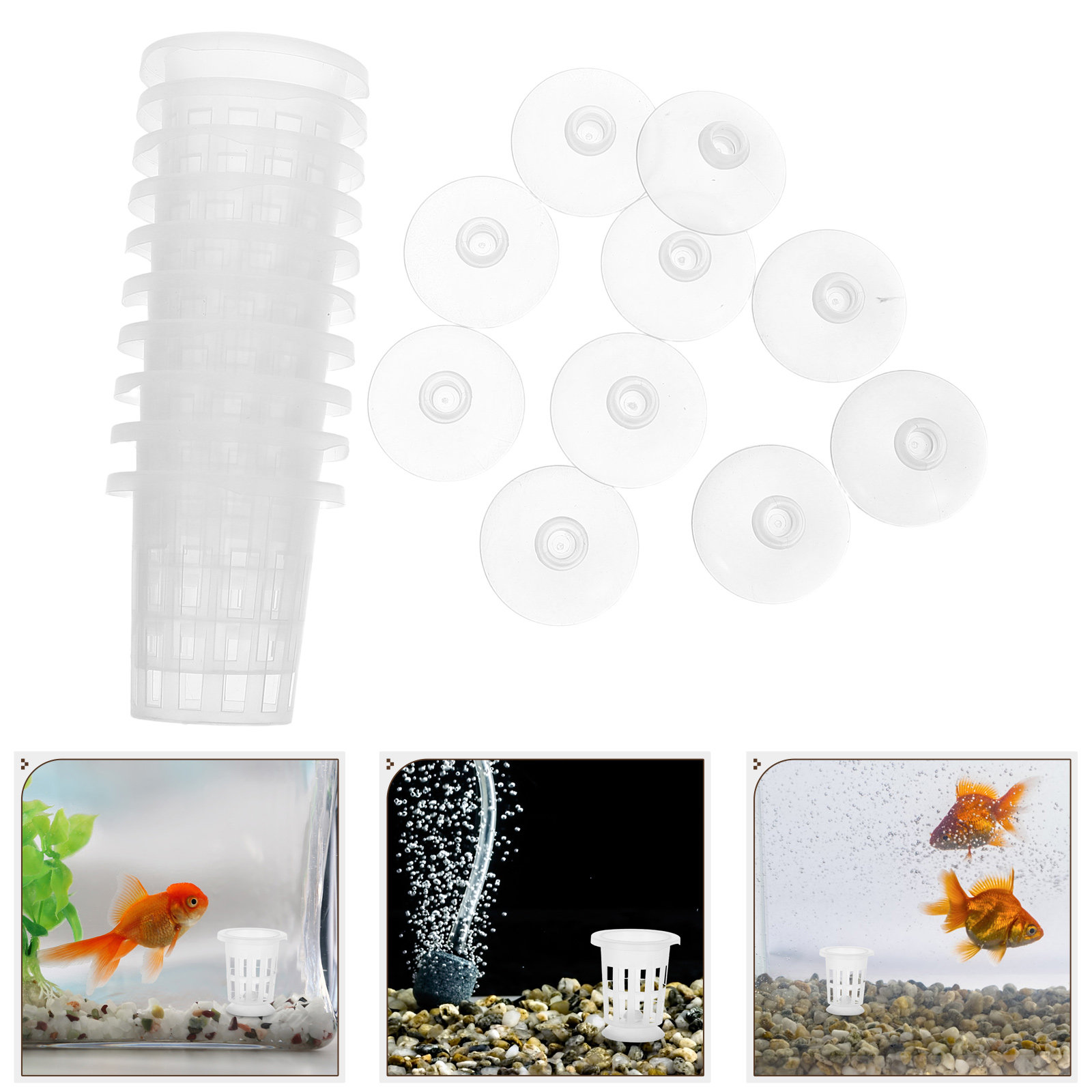 Aquarium Planted Tank - 1 Set di Vasi a Rete