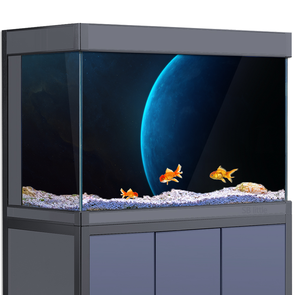 Aquarium Planet - Adesivo per sfondo acquario - Starkiteckt