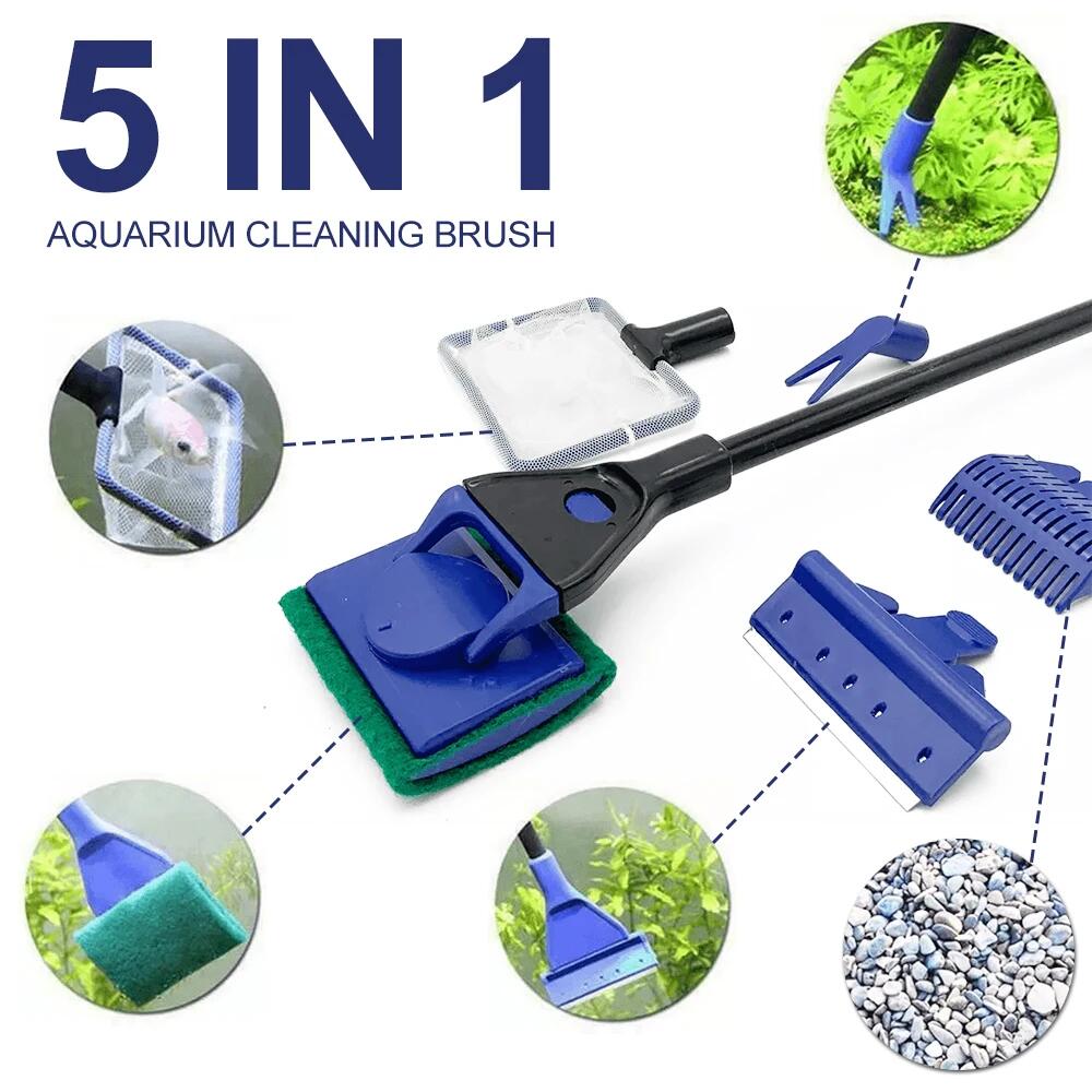 Planted Aquarium With Gravel - 5in1 Strumento per la pulizia dell'acquario