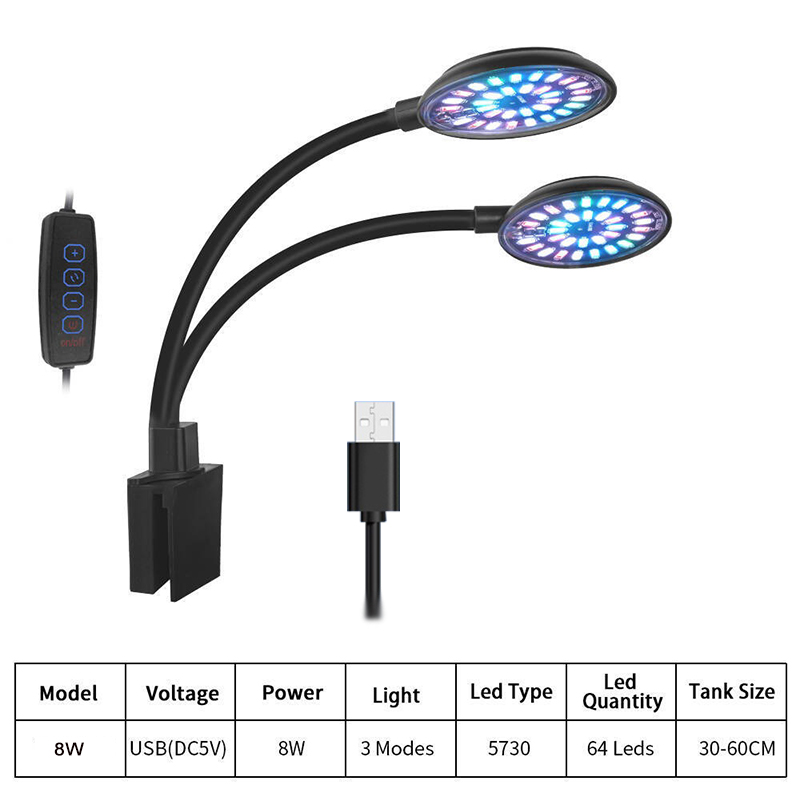 USB Acquario LED Luce per acqu - Aquarium Plant Light Spectrum recensione e prezzo